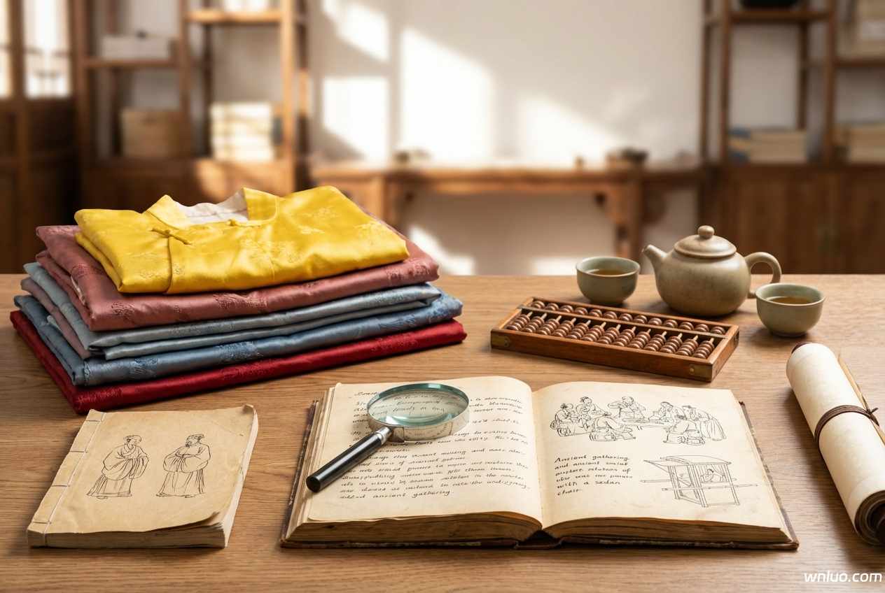 正文配图:要点:古代服饰以长袍大袖为主,层层叠叠,夏天热得像蒸笼、颜色和图案有严格