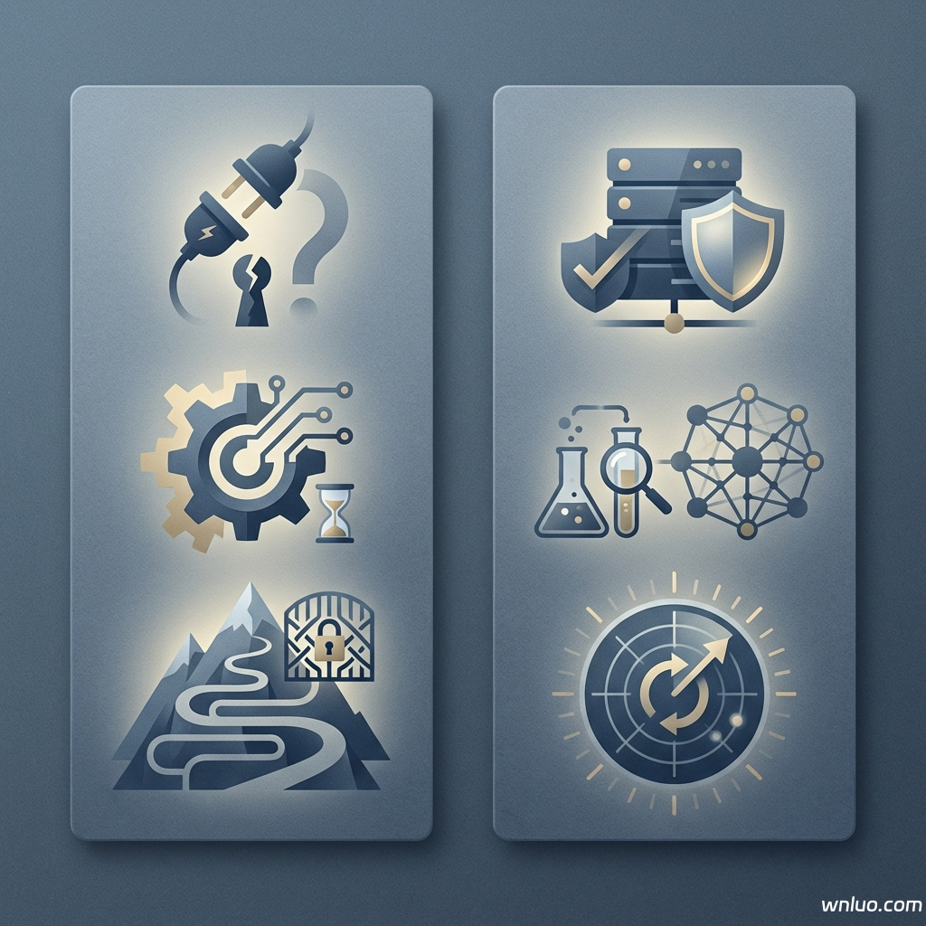 总结卡片:标题:面临的挑战;要点:企业支持有限:作为社区项目,缺乏官方商业支持,需