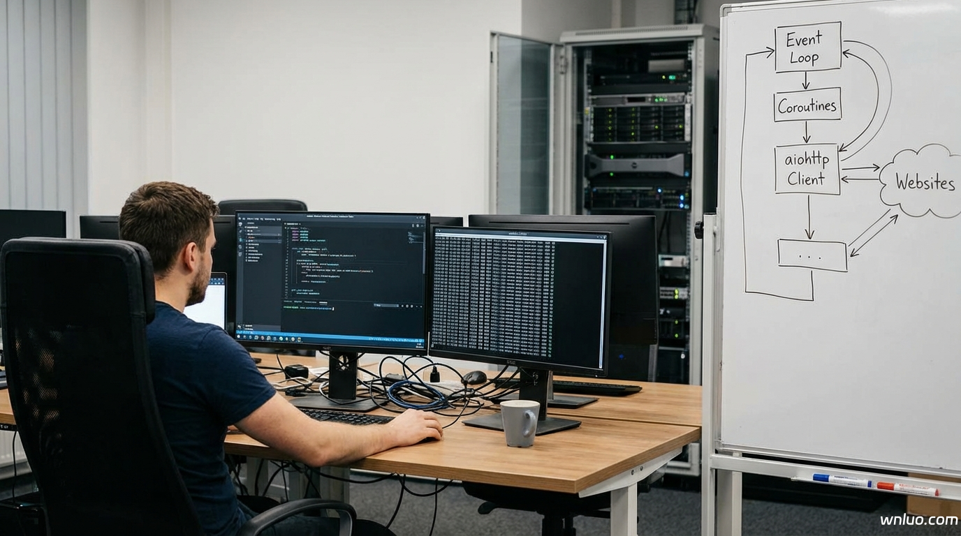 配图：标题：Python异步编程实战：使用asyncio与aiohttp构建高