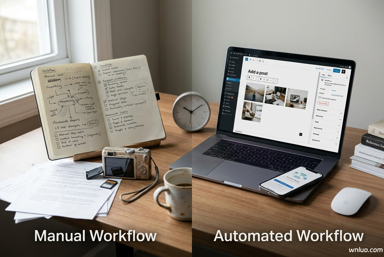 手动与自动化流程对比图