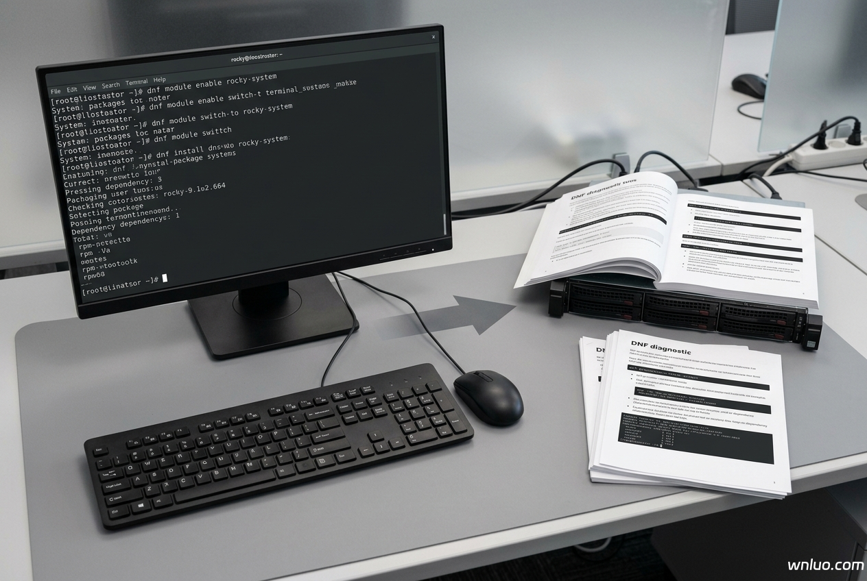 DNF 模块与依赖冲突诊断流程图